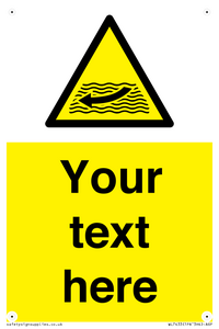 Custom Warning strong river flows